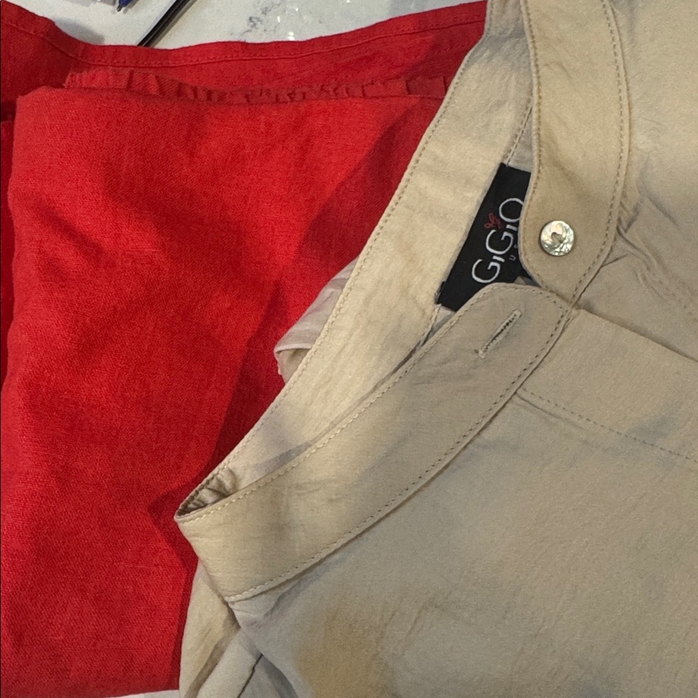 Bundle Red Skort & Beige Top